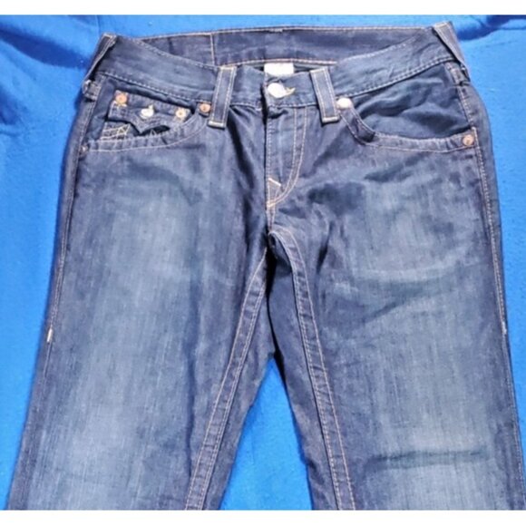 Vintage True Religion Joey Dark Wash Bootcut Jeans Flair Leg Men's Size 30 - Picture 8 of 16